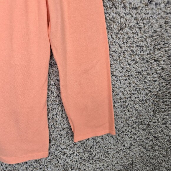 Talbots Sweater Womens Small Peach Scoop Neck 3/4 Sleeve Viscose Nylon Ladies - Picture 2 of 8